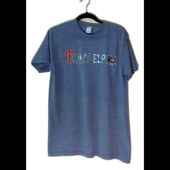 Pacific T-Shirt Men’s Size M Color Blue Philadelphia Sports Teams Graphic - Picture 1 of 9